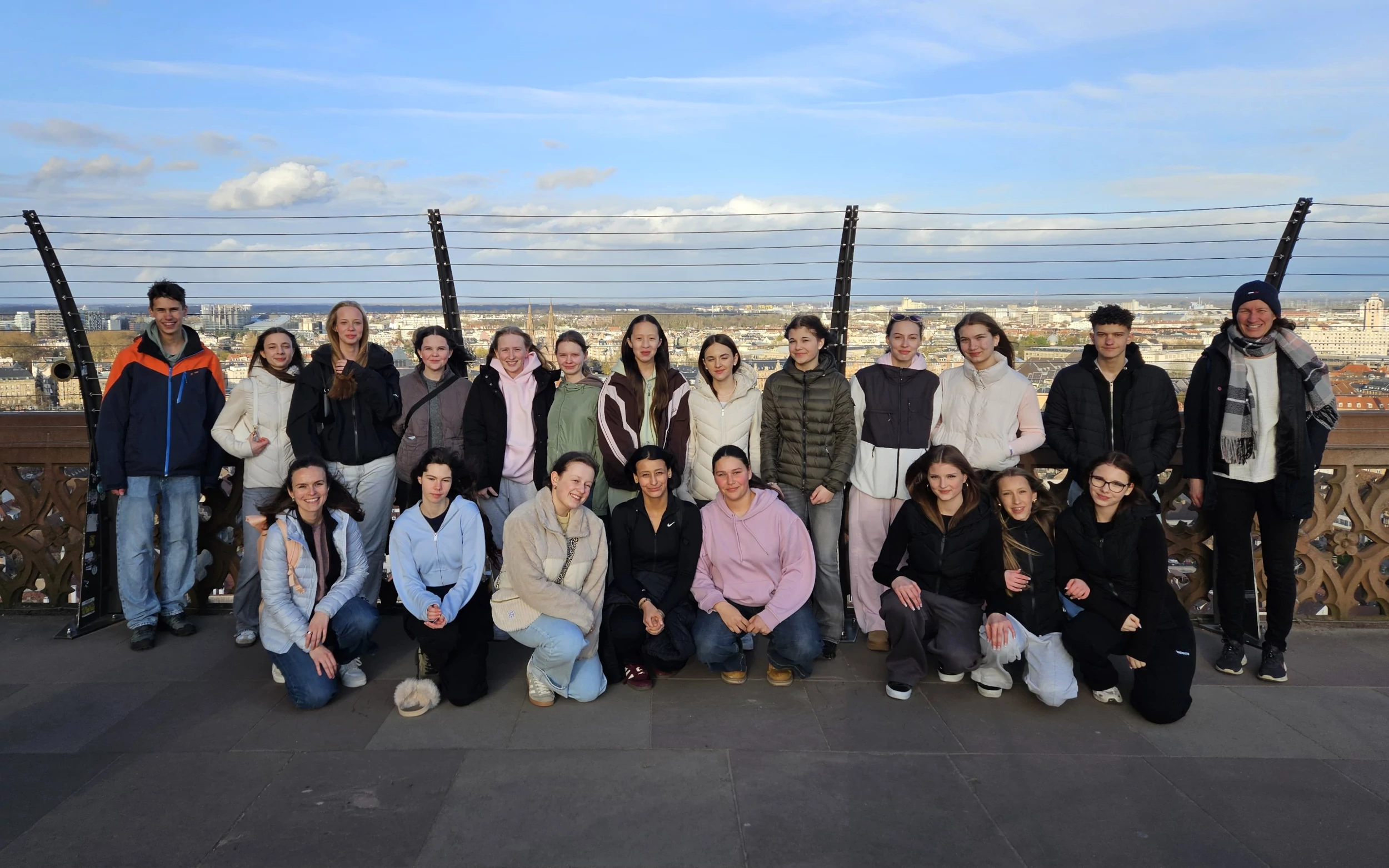 Bild 1: Französischschülerinnen und -schüler der Stufe 9 Reise in der Europametropole Strasbourg