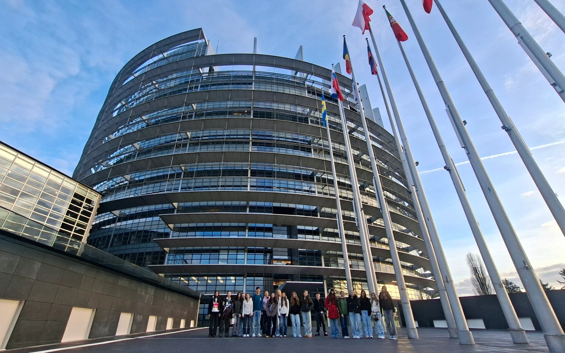 Bild 5: Französischschülerinnen und -schüler der Stufe 9 Reise in der Europametropole Strasbourg