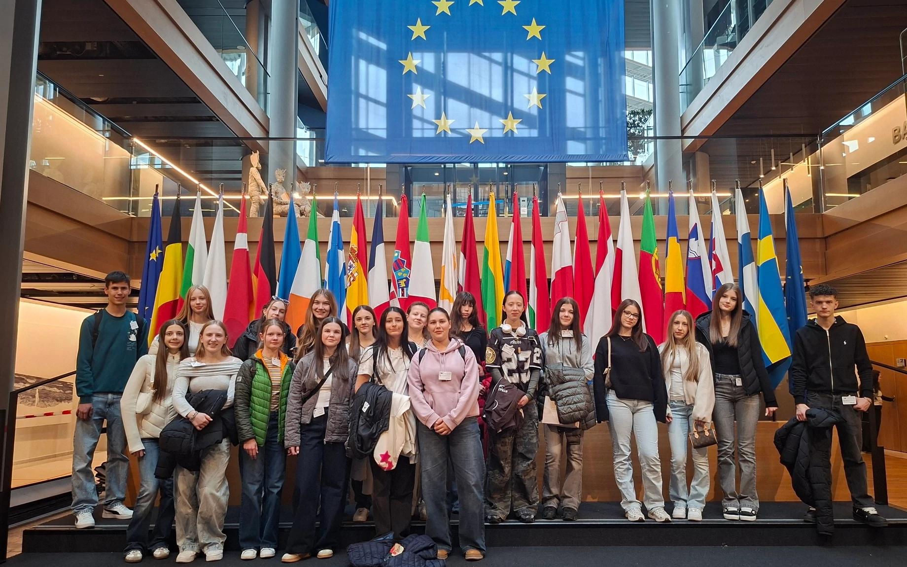 Bild 6: Französischschülerinnen und -schüler der Stufe 9 Reise in der Europametropole Strasbourg